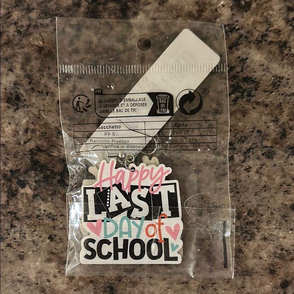 Last day of school earrings